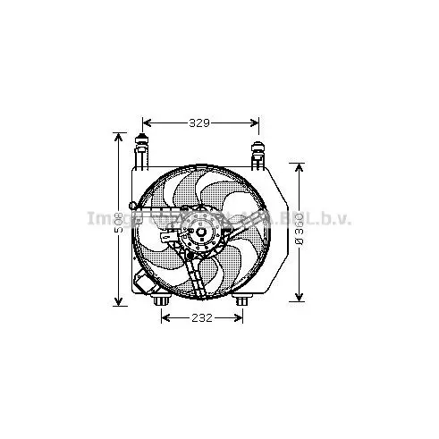 Вентилятор охлаждения Ford Fiesta 1.3 95-02 AVA QUALITY COOLING