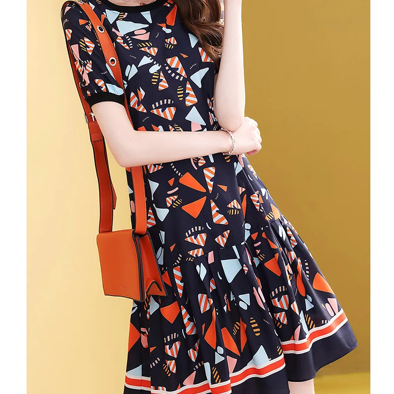 

Belly Covering Slimming Dress Women's Short 2019 Summer New Style Western Style by Age Popular A- line Skirt Sub-