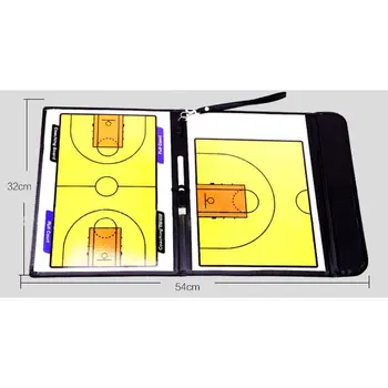 

Foldable Basketball Research Clipboard Magnetic Leather Board Y4UB