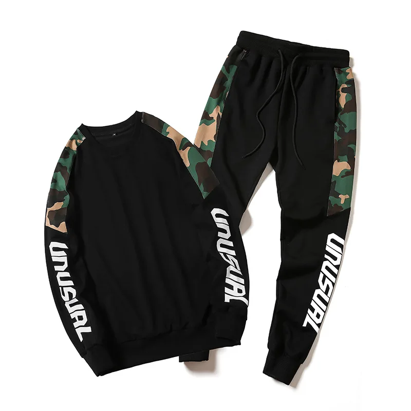 

Sports Set Men's Spring And Autumn Plus-sized Casual Running Sports Clothing Large Size Loose-Fit Hoodie Men Two-Piece Set