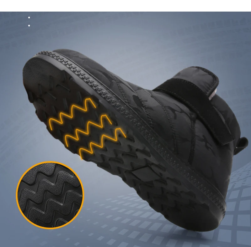 Men Shoes Winter Boots For Men Footwear Non-Slip Waterproof Warm Fur Ankle Snow Boots Men Winter Shoes Chaussure Homme