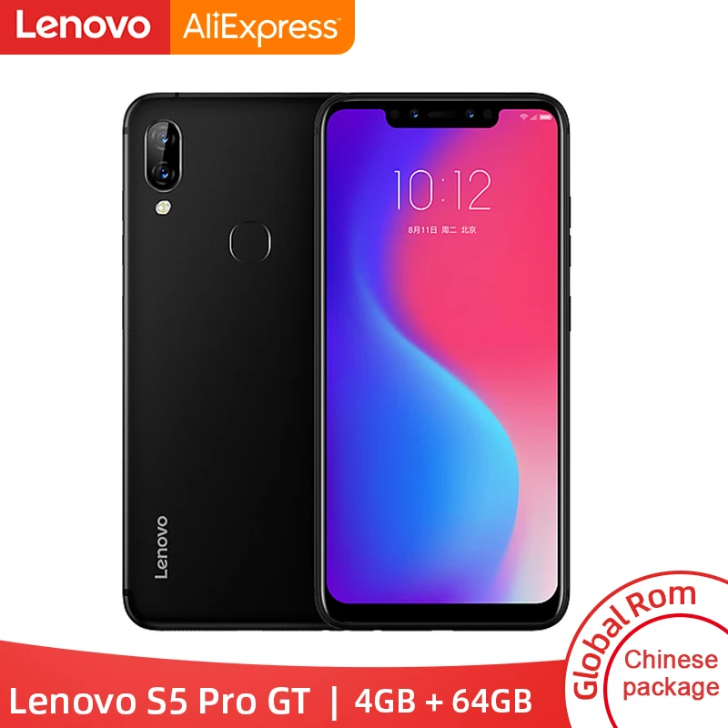 

Global ROM Lenovo S5 Pro GT 6GB 64GB Snapdragon 660 Octa Core Smartphone 20MP Quad Cameras 6.2 inch Octa Core 4G LTE Phones
