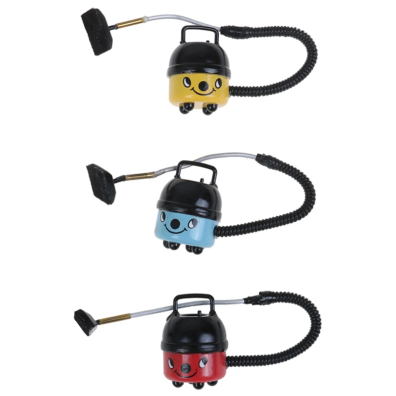 1PCS Vacuum Cleaner Black and Blue 1/12 Dollhouse Miniature Accessory Baby Toys 4