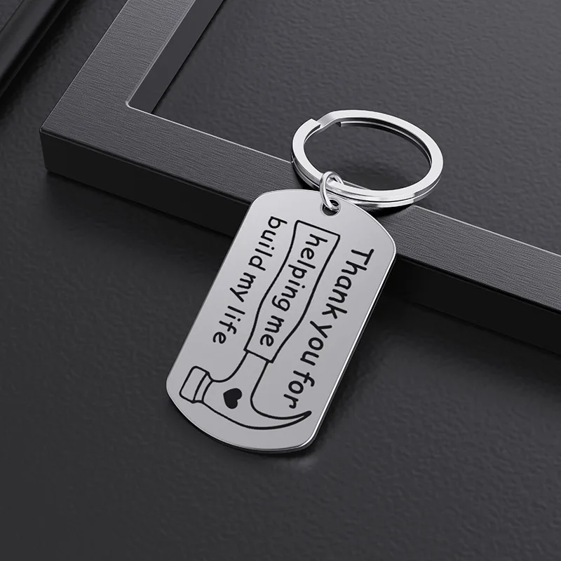 New Fathes Day Thanksgiving Stainless Steel Give Away Keychainfamily Friends Blessing Lovers Family Colleagues Gifts | Дом и сад