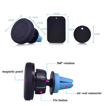 

Magnetic Car Phone Holder Mini Air Vent Clip Mount Magnet Mobile Stand For iPhone Xiaomi Support Cell Holder in Car GPS