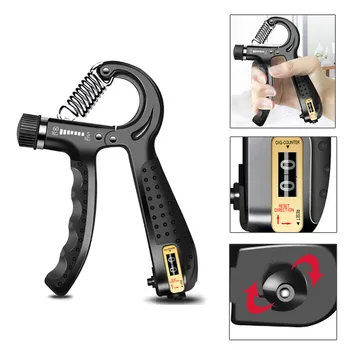

New Adjustable Handle Strengthener Counter Finger Gym Muscle Fitness Training Wrist Gripper Hand Exercise