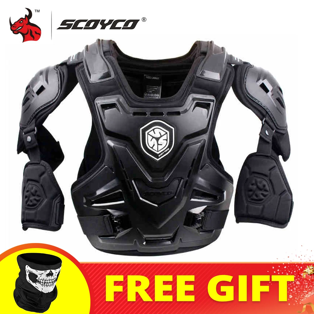 SCOYCO CE Motorcycle Body Armor Motocross Chest Back Protector Vest Motorcycle Jacket Racing Protective Body Guard MX Armor