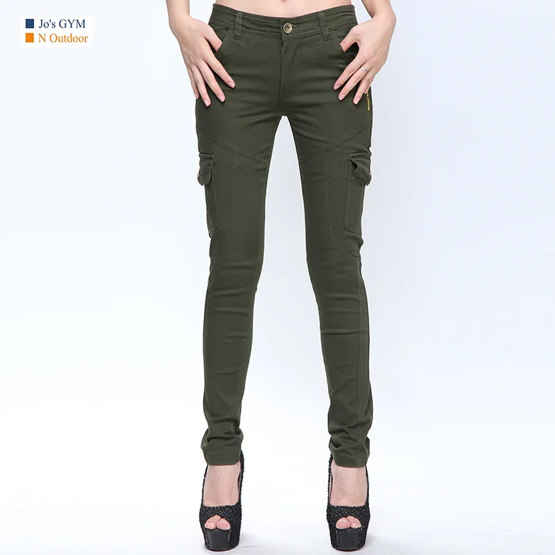 

New Outdoor Hiking Cargo Pants Women Army Camping Trekking Climbing Sport Pants Military Style Camouflage Slim Tactical Trousers
