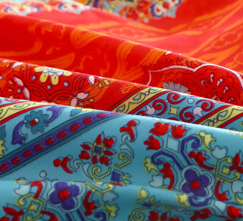 Комплект постельного белья folkDigital с принтом пододеяльник дизайнерский комплект