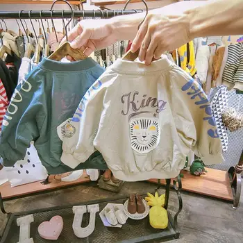 

INS HOT Baby Boys' Jackets Spring and Autumn 1-7 Years Old Cartoon Print Letters Baby Jacket Kids Coats Outdoor Jackets