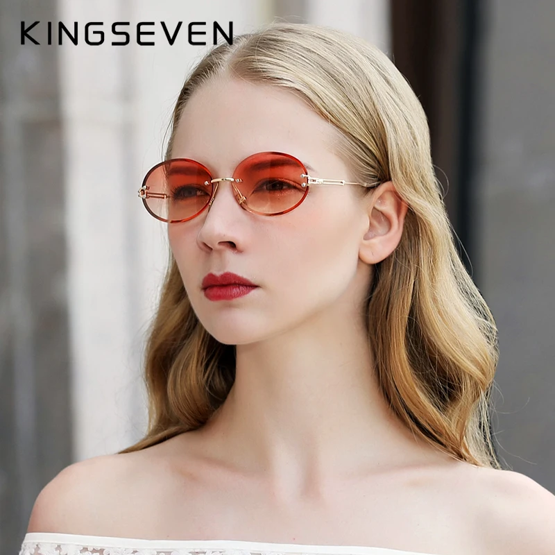 Брендовые дизайнерские модные круглые женские очки KINGSEVEN винтажные классические