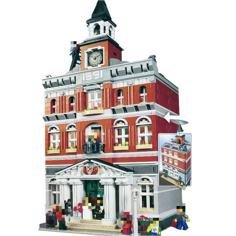 

Lepinblocks Building Bricks Street View 10224 Creator City Hall House 2413Pcs Model Building Blocks Bricks Toys