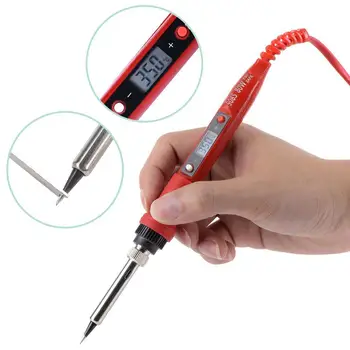 

80W Electric Soldering Iron Adjustable Temperature Welding 110V LCD 220V Iron Display Solder Repair Tool Rework Digital Kit P4R7