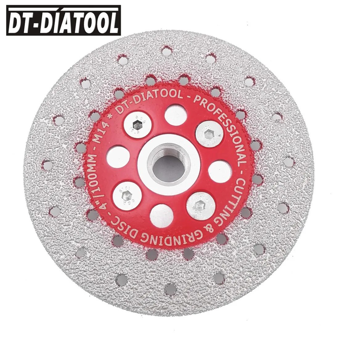 

DT-DIATOOL 1pc Dia 100mm/4" M14 Vacuum Brazed Double Side Diamond Cutting Wheel Grinding Disc For Stone Marble Granite Concrete
