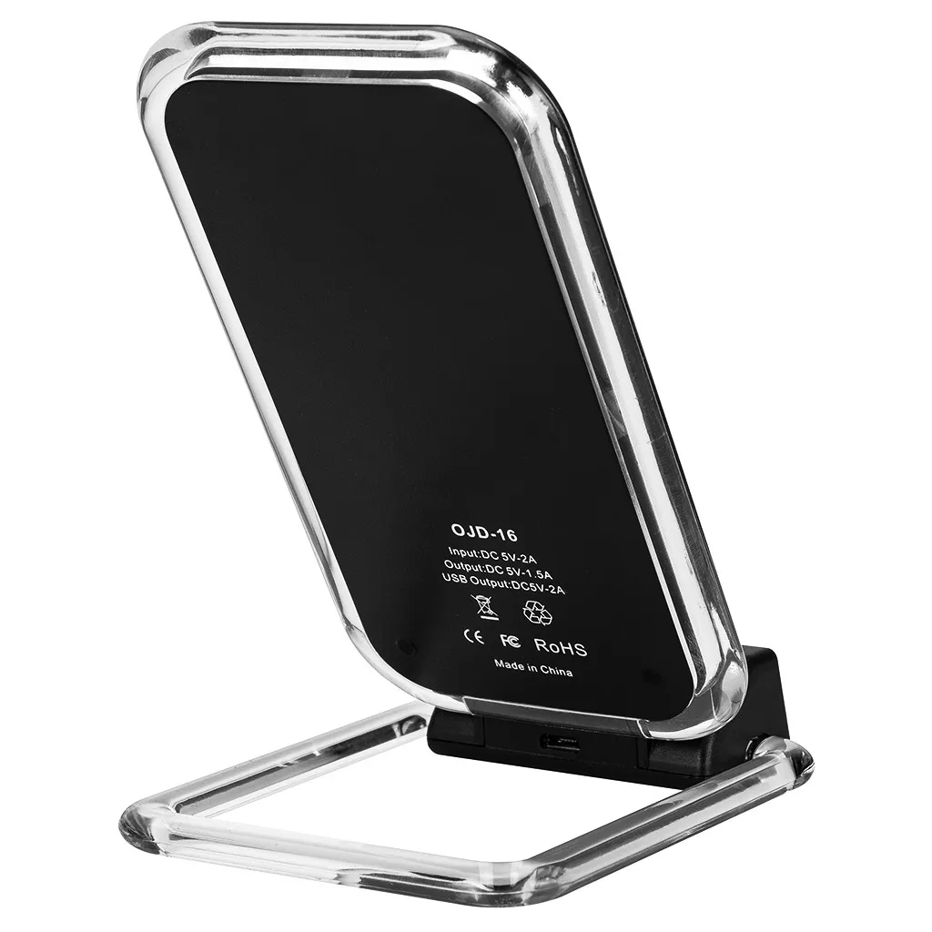 Беспроводное зарядное устройство Ouhaobin для iPhone, для samsung, беспроводное QI быстрое зарядное устройство, зарядная подставка, держатель для док-станции
