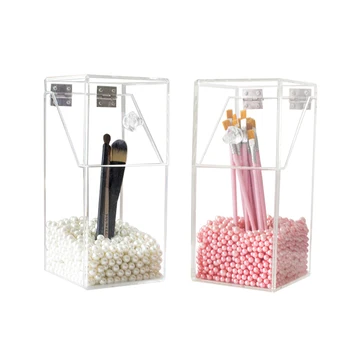 

Acrylic Makeup Brush Organizer Clear Cosmetic Brush Holder Case Buy Box Send Pearls For FreeBrush Storage Box With Lid Dustproof