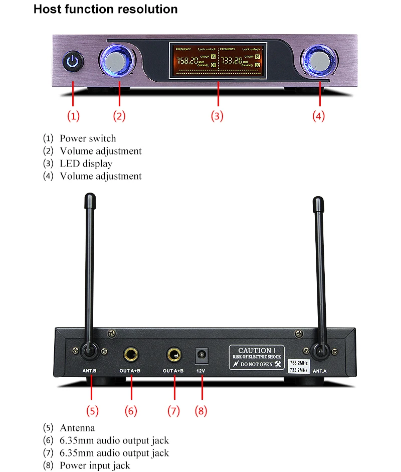 2 ручные UHF 500-599MKZ частоты динамическая капсула 2 канала беспроводной микрофон караоке Смарт K песня мультимедийная система
