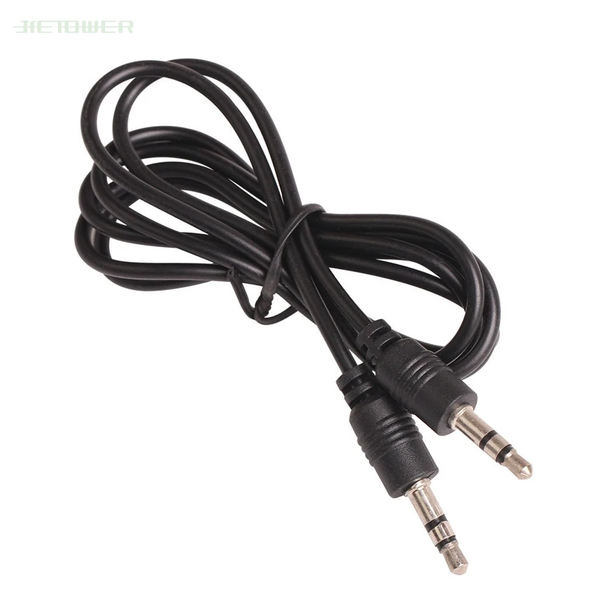 Wholesale 3 5 Mm Pin To 3 5 Mm Pin Stero Audio Cable Headphone Jack Black for Iphone Xiaomi Samsung Mobile Phone 1000pcs lot