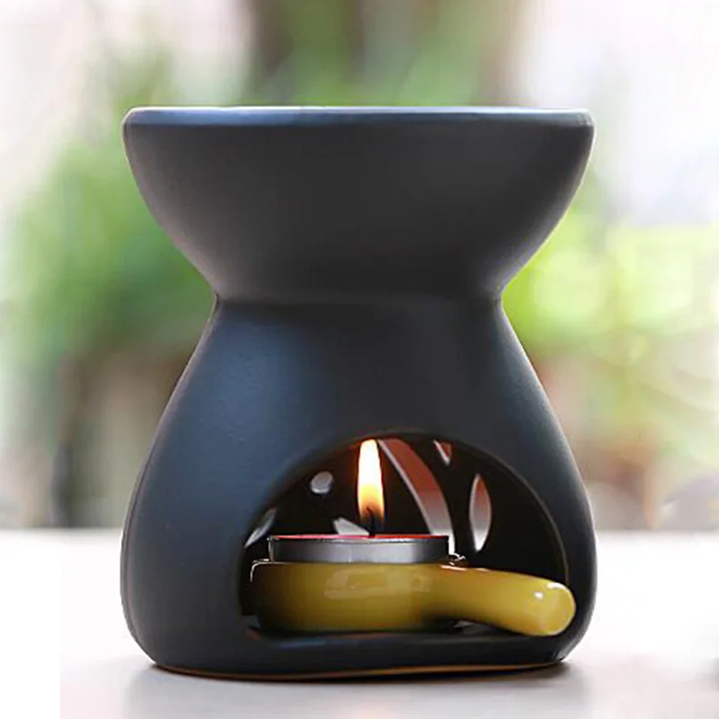 Bruciatore Di Incenso In Ceramica Blu Per Aromaterapia: Perfetto Per Interni, Regalo Rilassante - 4