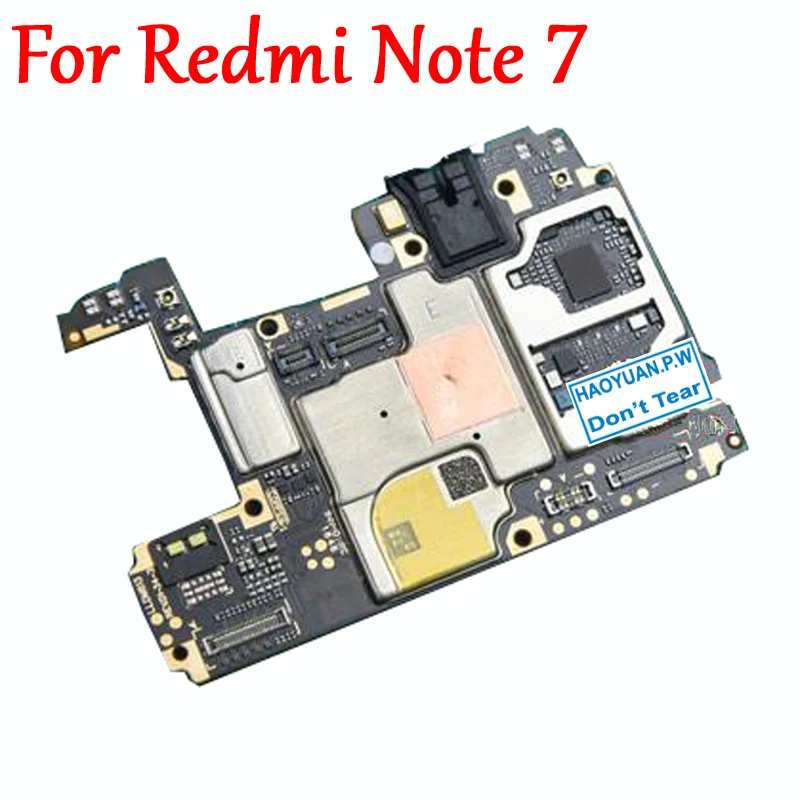 

Tested Full Work Original Unlock Motherboard For Xiaomi Hongmi Redmi Note 7 Note7 Pro Logic Circuit Electronic Plate Global Firmware