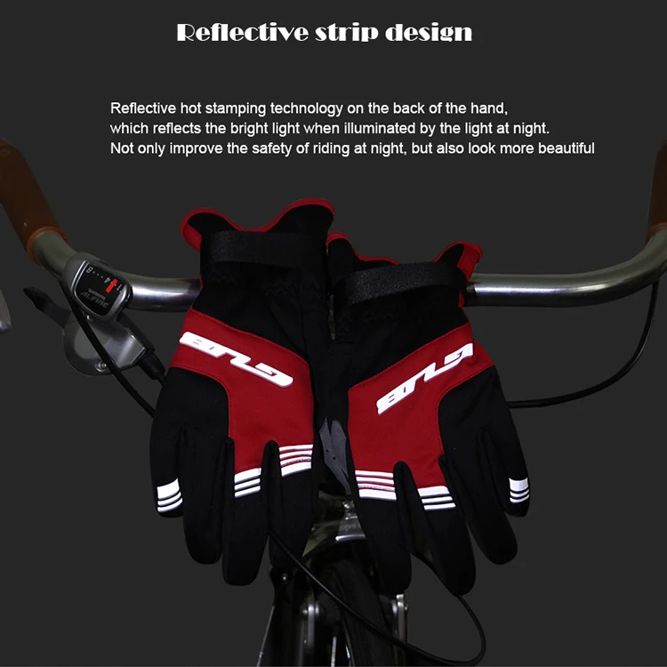 Winter riding gloves windproof fabric plus velvet warm motorcycle gloves XXL code men's winter accessories men's gift