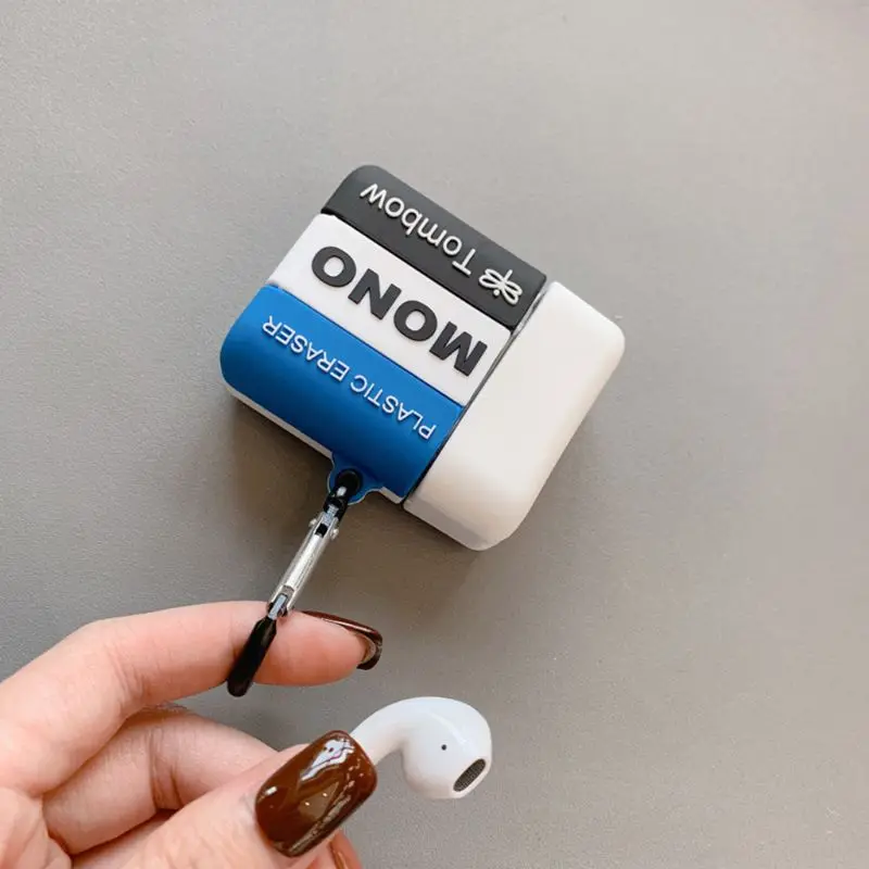 Ластик Защитная крышка беспроводной чехол для наушников для Airpods 12