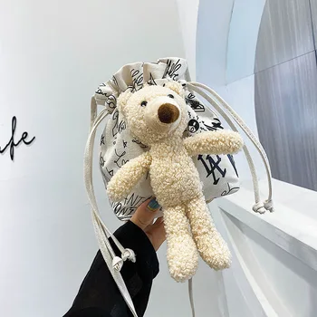 

2020 canvas Bag for women Cute Summer handbags female new fashion small Bag fashion slant straddle off white handbag