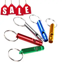 Colorful Portable Referee Whistle Camping Emergency Whistle Pendant With Keychain Keyring Outdoor Safety Survival Tools