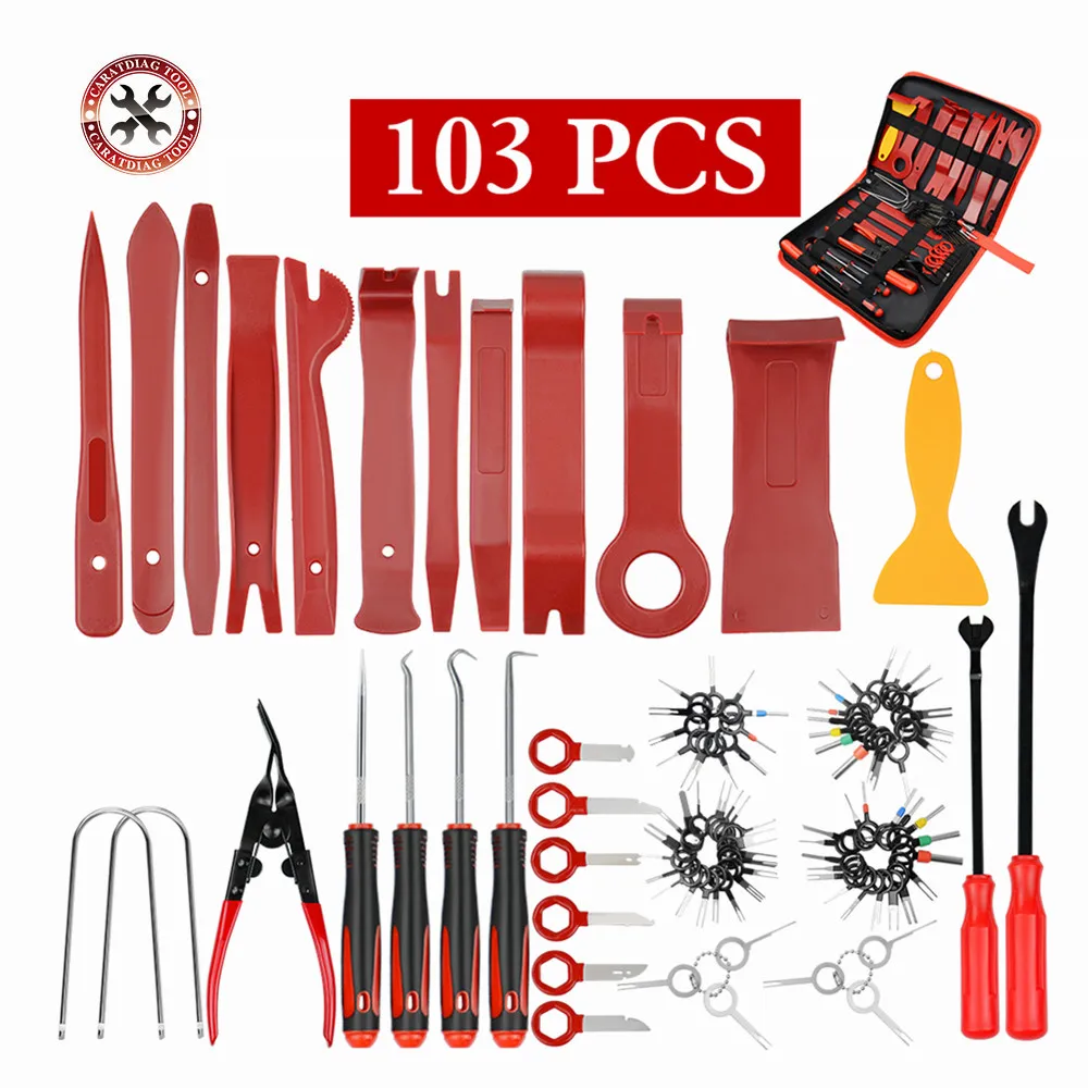 103pcs Auto Fastener Removal Tool Car Door Panel Remover Tool Car Auto