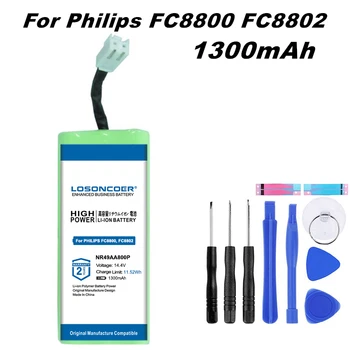 

LOSONCOER NR49AA800P Battery 1300mah for PHILIPS FC8800 FC8802 Vacuum Battery Robot Vacuum Cleaner Battery Pack replacent