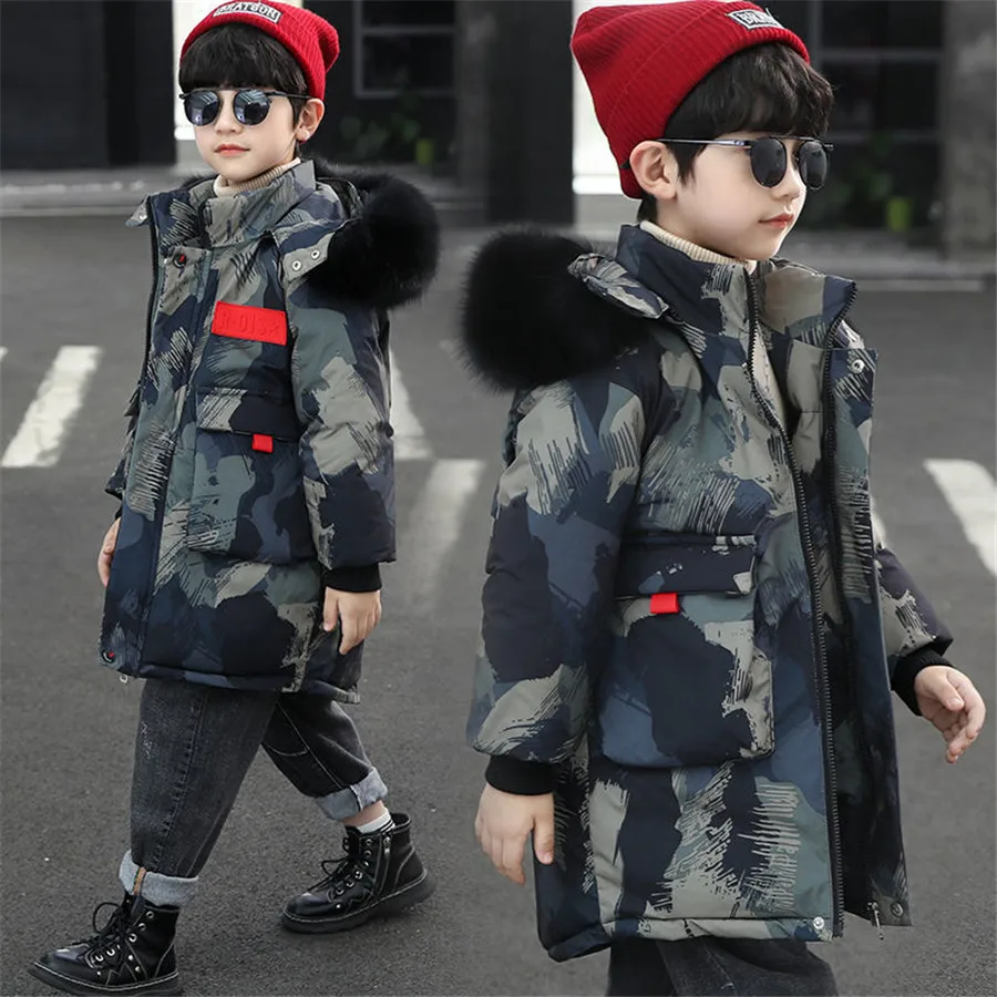 2024 Chaquetas Gruas De Terciopelo Para Niños De Invierno -30 ℃ Parka Para Niños, Ropa De Abrigo Cálida Acolchada De Algodón, Abrigo Gruo Para Niños Grand, Ropa De 5 A 12 Años - AliExprs 1501