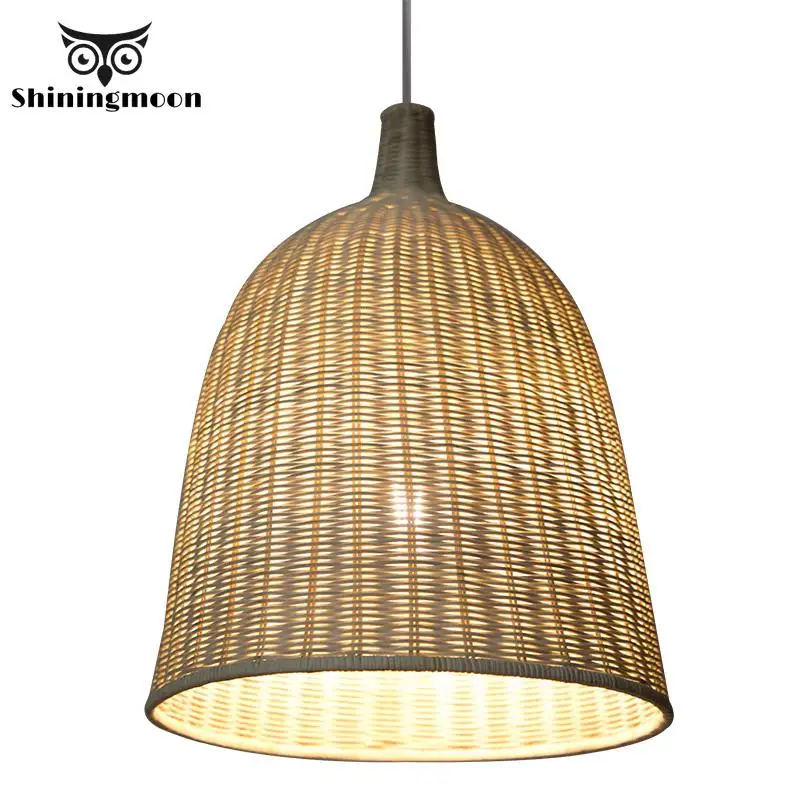 

Southeast Asia Hand Made Bamboo Pendant Lights Chinese Classical art Decor Wooden Pendant Lamp Restaurant Bar Hanglamp Luminaria
