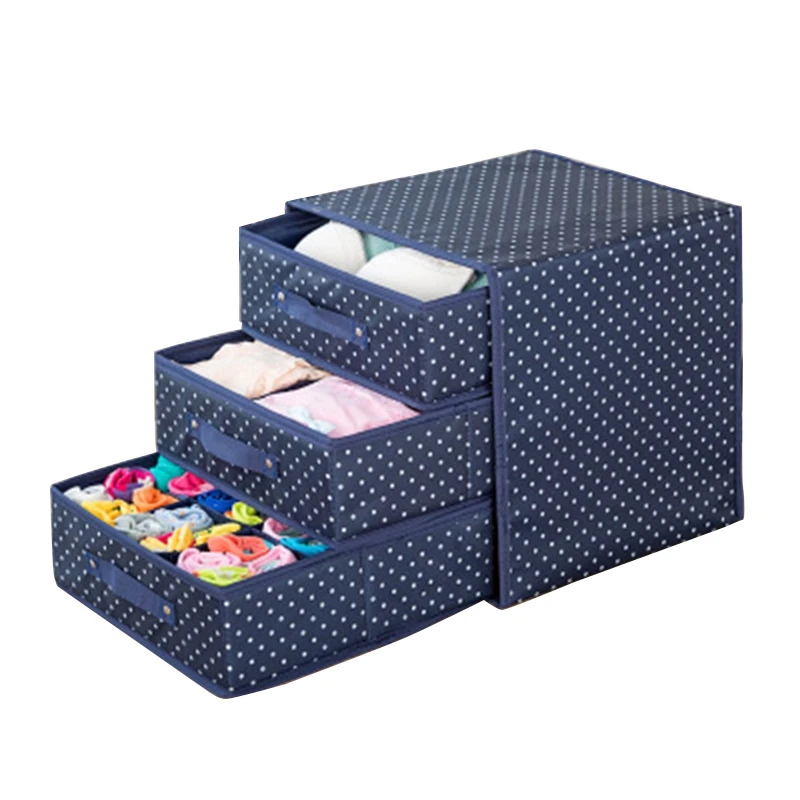 Foldable Divider Storage Bra Drawers Non-Woven Fabric Folding Cases Necktie Socks Underwear Clothing Organizer Container Boxes
