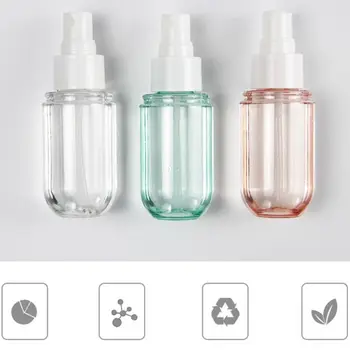 

3Pcs 40/60ml Portable Refillable Plastic Empty Lotion Pump Bottle Fine Mist Perfume Sprayer Container Transparent Cosmetic