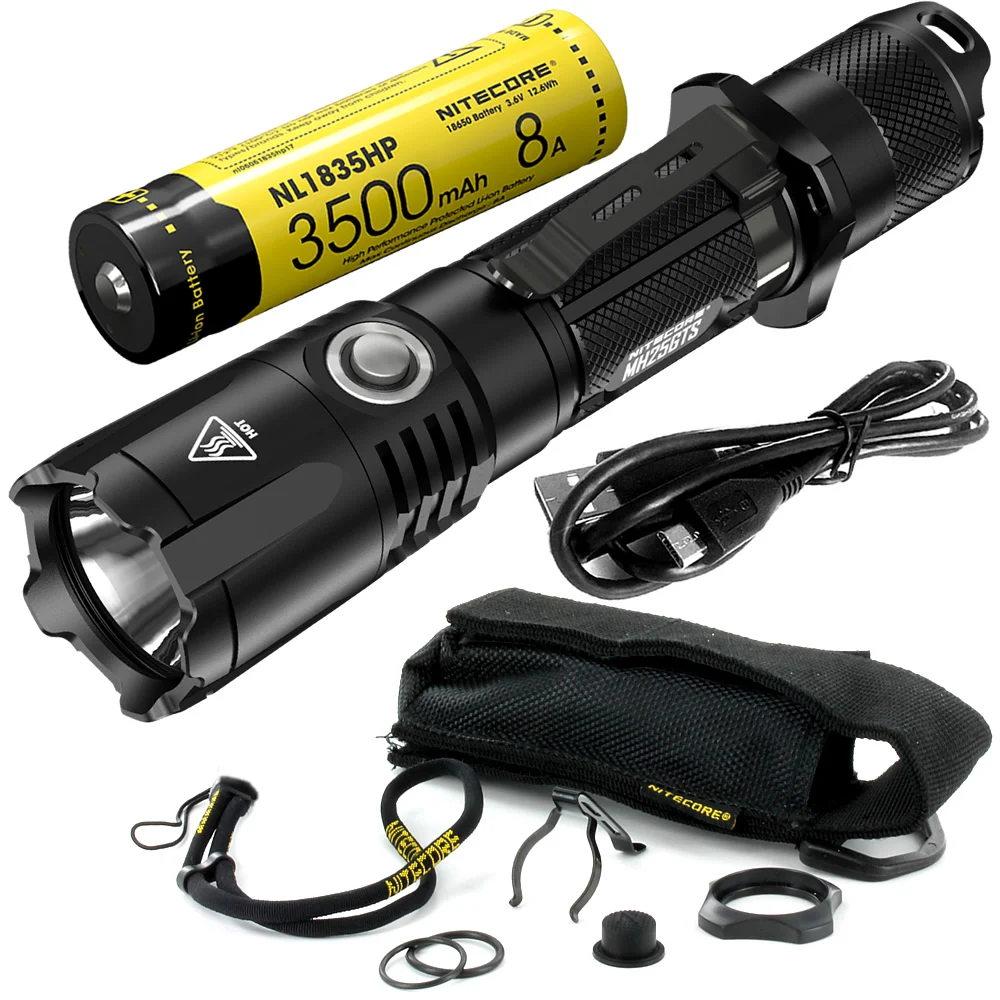 8A 3500mAh NL1835HP NIitecore MH25GTS+ NTH25 кобура+ 18650 перезаряжаемая батарея 1800LMs тактический Водонепроницаемый фонарь уличный охотничий фонарь - Испускаемый цвет: 8A 3500mAh NL1835HP