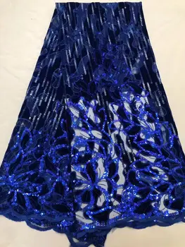 

Latest New Velvet Lace Fabric With Sequins Embroidery nigerian Lace Fabric 2019 High Quality Lace Wedding African lace Fabric
