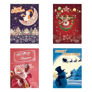 

4pcs/set 5D DIY Diamond Painting Greeting Card Special Shaped Diamond Embroidery