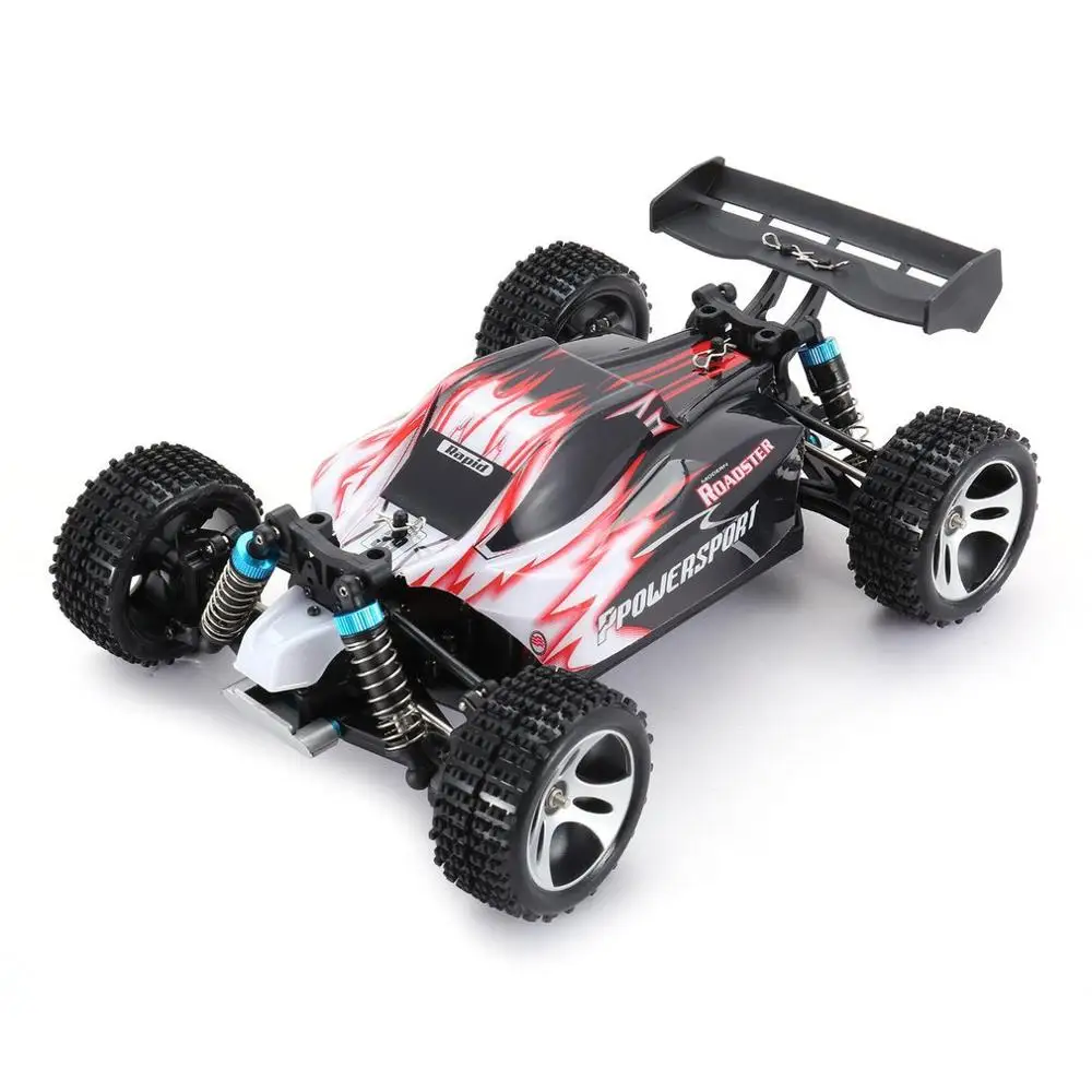 

WLtoys A959 2.4GHz 1:18 Full Proportional Remote Control 4WD Vehicle 45KM/h High Speed Electric RTR Off-road Buggy RC Car