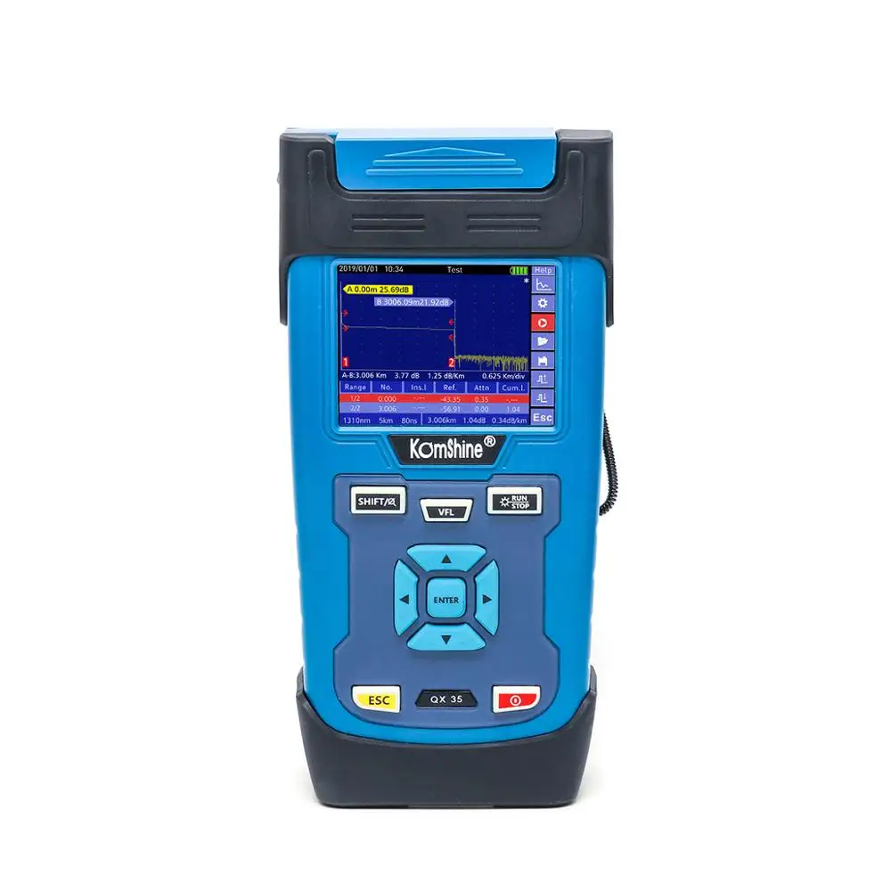 Touch Screen OTDR Komshine QX35 1550nm 30dB comes
