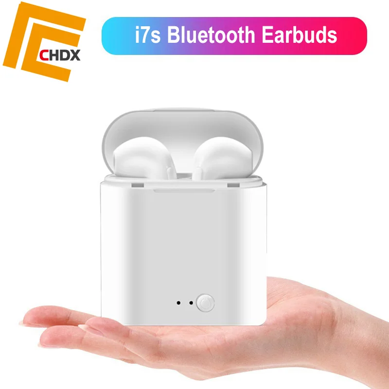 

CHDX Wireless Earphones Bluetooth Earbuds Noise Reduction Headphone Headset i7s for Mobile Phone Good Quality