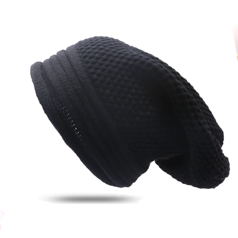 Эластичные вязаные шапки, зимние шапки для мужчин и женщин Skullies Beanies, одноцветные вязаные хлопковые плотные теплые повседневные Хип-хоп шапки - Цвет: Style 1
