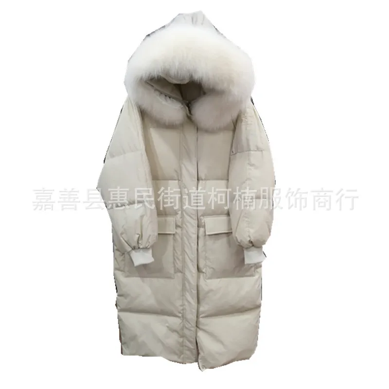 New Red bei betta Celebrity Style over-the-Knee Thick Slim Fit down Jacket