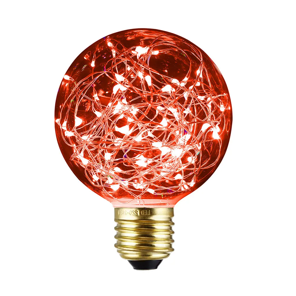 E27 G95 1.6W Vintage Edison Bulb Starry 50-LED Lamp Starry Style Bar Light