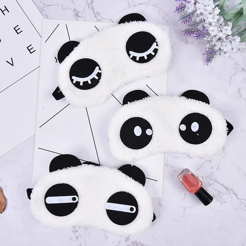 Health Care Tools Cute Face White Panda Eye Mask Eyeshade Shading Sleep Cotton Goggles Eye Mask Sleep Mask Eye Cover 3 Styles 6
