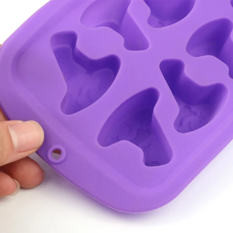 Хэллоуин ведьмы кости призрачная летучая мышь силиконовая форма помадка Гибкая форма для торта Мыло Формы для украшения торта инструменты 10 решеток