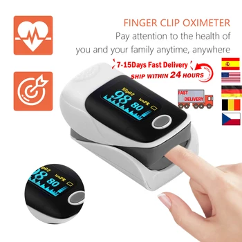 

Blood Oxygen Monitor Care Sports Exercise Digital LED Display Finger Pulse Oximeter Oxygen Saturation Monitor (without Battery)