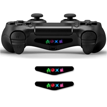2PCS-YSLED0072 1 пара модный светодиодный светильник стикер Виниловая наклейка для Playstation 4 PS4 наклейки на регулятор защитный чехол для джойстика контроллер скины - Цвет: 2PCS-YSLED0072