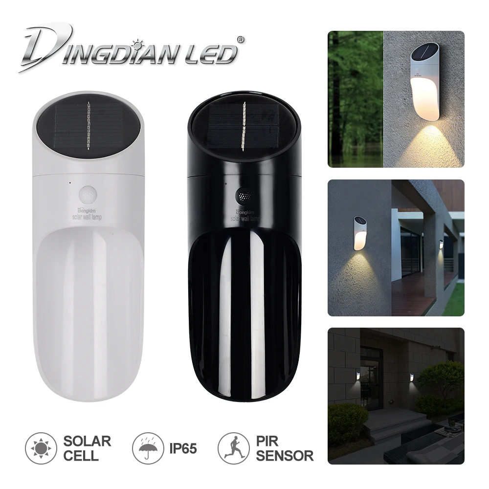 Led Wall Light Motion Sensor DC5V 0.65W 18650 Battery Outdoor Lamp Modern Solar Lights for Garden Street | Лампы и освещение