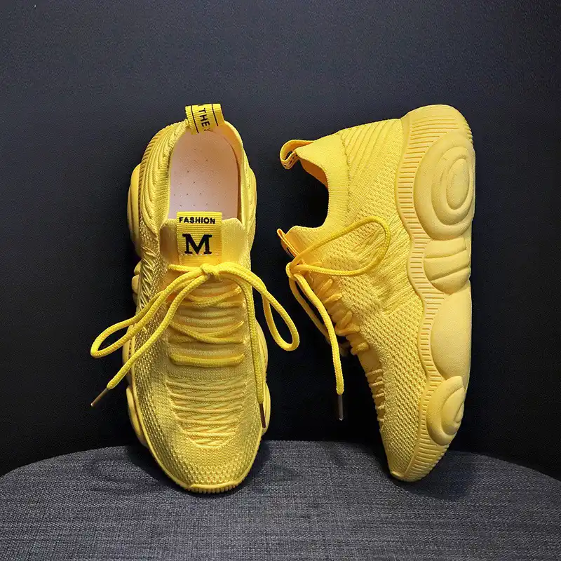 yellow platform trainers