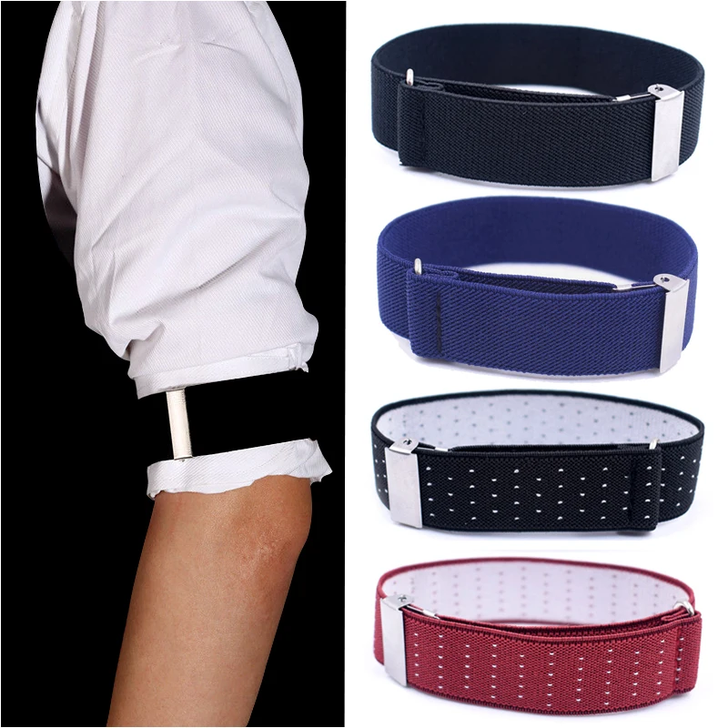 

Men Business Elastic Adjustable Shirt Sleeve Garter Strap Arm Band Sleeve Bracelet Anti-Slip Cuff Holder Armband